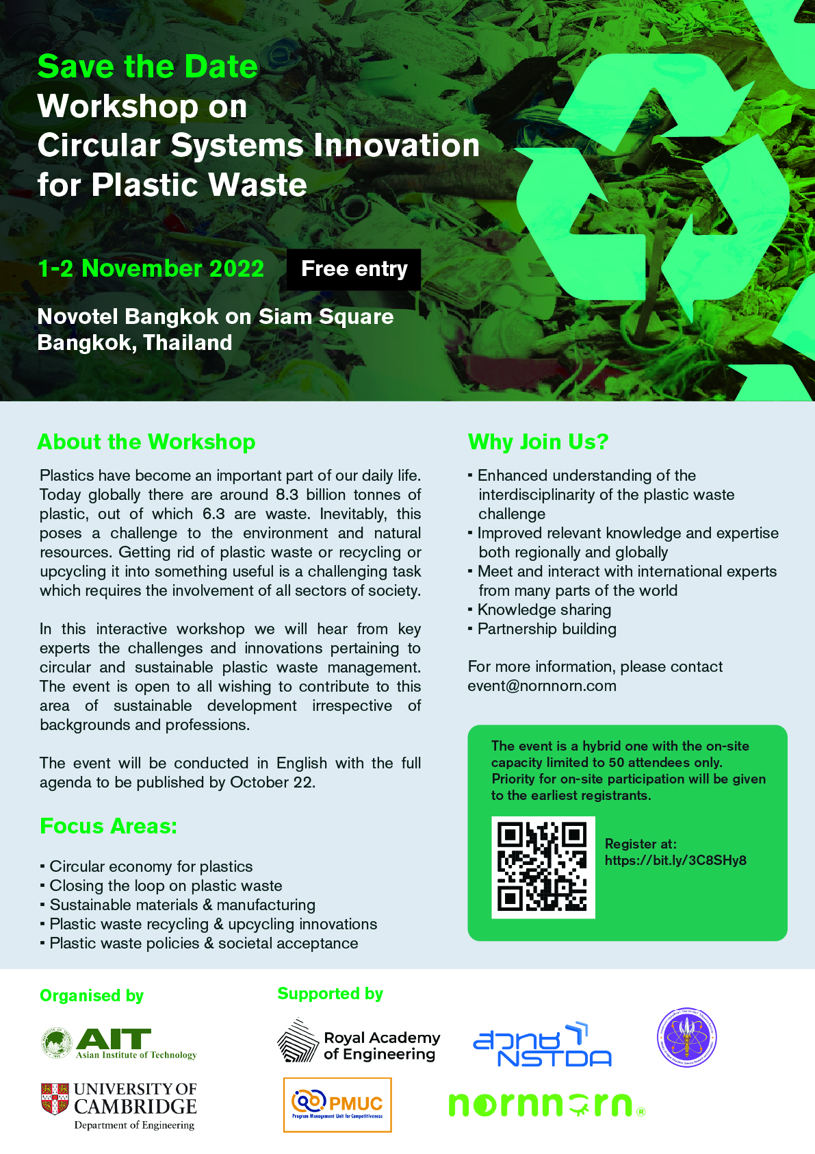 Workshop on “Circular Systems Innovation for Plastic Waste (CSI-PW) - Asian  Institute of Technology
