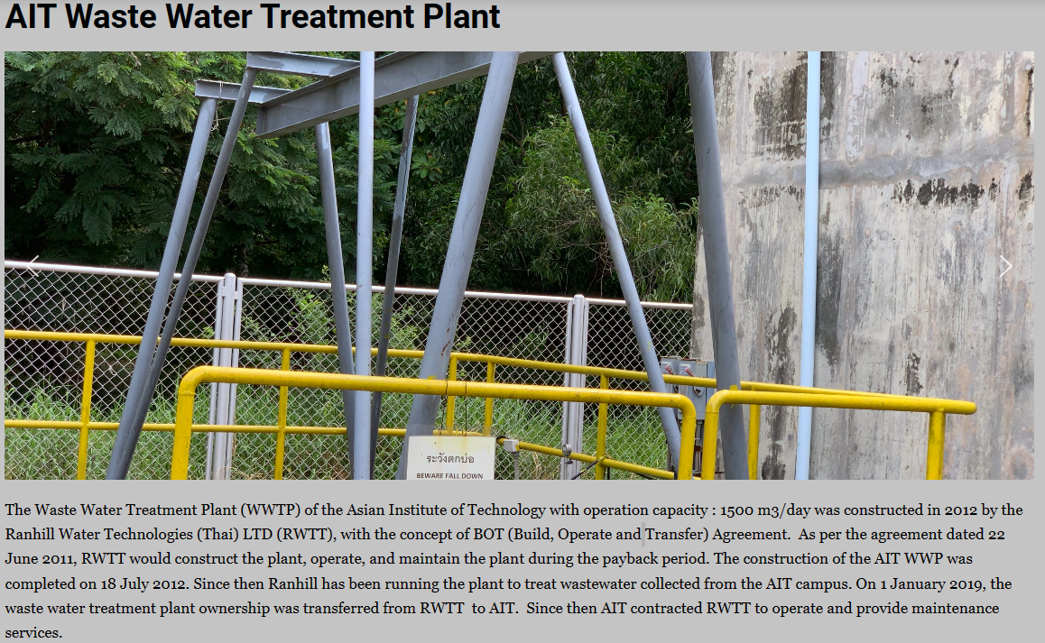 AIT Waste water treatment plant